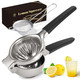 YxtandBeyond Large Lemon Squeezer Set 304 Stainless Steel Lime Squeezer W/13 Filter Stainless Steel