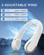 Neck Fan, Portable Fan Around Neck, 4000Mah Battery Operated Wearable Personal Fan With Usb Rechargeable, 3 Wind Speed, Fast Cool Neck Fan, Portable Fan Around Neck, 4000Mah Battery Operated Wearable Personal Fan With Usb Rechargeable, 3 Wind Speed, Fast Cool