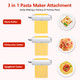 Newsets Pasta Maker Attachment For Kitchenaid/ Cuisinart Mixers Noodle Maker 3 In 1 Set White