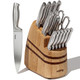 Smirly Knife Set With Block 15 Piece Stainless Steel