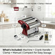 Shilintong Manual Pasta Maker 2In1 Stainless Steel Noodle Machine With and BuiltIn 2Mm Stainless Steel