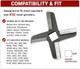 Cutlery Mania Meat Grinder #32 Steel Knife