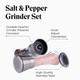 Willow and Everett Salt and Pepper Grinder Set With Stand Stainless Steel