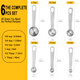 Jetonn Stainless Steel Measuring Spoons Set Metal Measuring Spoon Set For Dry 6 Piece Stainless Steel