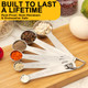 Jetonn Stainless Steel Measuring Spoons Set Metal Measuring Spoon Set For Dry 6 Piece Stainless Steel