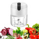 Vshinic Electric Mini Garlic ChopperFood ProcessorPortable Cordless Garlic Mincer MasherMeat Grinder With 250Ml White