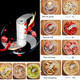 Vshinic Electric Mini Garlic ChopperFood ProcessorPortable Cordless Garlic Mincer MasherMeat Grinder With 250Ml White