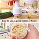 Quixleen Onion Chopper Vegetable ChopperGarlic Chopper Garlic SlicerPushPress Hand Handheld Veggie Choppers