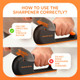 Sharp Pebble Orange Ninja 4Stage Knife Sharpener and Serrated Knife Sharpener Orange