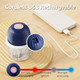 Kombabe Electric Garlic Chopper Mini Food Processor For Kitchen 4.6 Inches 250Ml