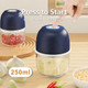 Kombabe Electric Garlic Chopper Mini Food Processor For Kitchen 4.6 Inches 250Ml