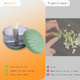Bridzon Portable HandPowered Garlic Mincer Mini Manual Food Chopper For Small Kitchen 2 Pieces
