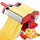 Sailnovo Pasta Maker Machine 180 Roller Pasta Maker 9 Adjustable Thickness Settings Red