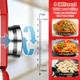 Sailnovo Pasta Maker Machine 180 Roller Pasta Maker 9 Adjustable Thickness Settings Red