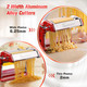 Sailnovo Pasta Maker Machine 180 Roller Pasta Maker 9 Adjustable Thickness Settings Red