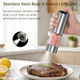 Qtdhg Electric Salt And Pepper Grinder Set TypeC Fast Charging Automatic Salt Stainless Steel