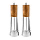 Daily Treasures Acrylic Pepper Grinder Wooden Mill VisibleRefillable Pepper Grinder With Adjustable ScrewSalt 8 Inches 2 Pack