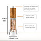 Daily Treasures Acrylic Pepper Grinder Wooden Mill VisibleRefillable Pepper Grinder With Adjustable ScrewSalt 8 Inches 2 Pack