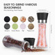 Hotder Premium Pepper And Salt Grinder Set Of 2Refillable Coarseness Adjustable Pepper Set Of 2