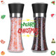 Hotder Premium Pepper And Salt Grinder Set Of 2Refillable Coarseness Adjustable Pepper Set Of 2
