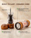 Dzmbv Salt And Pepper Grinder Set Wood And Acrylic 6.3 Inch