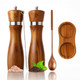 Goohera Premium Acacia Wood Salt and Pepper Grinder Set 8Inch Manual Mills 2 Pack