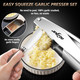 Jingtoo Garlic Press Stainless Steel Premium Garlic Mincer Stainless Steel