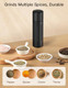 Popwoods Pepper Grinder Mill Professional Grade Aluminum Manual Pepper Mill Refillable High Stainless Steel