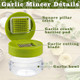 Nokiils Garlic Press Stainless Steel Garlic Mincer Crusher With Peeler And Cleaning 2 Pcs Stainless Steel