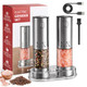 Lixvora Electric Salt And Pepper Grinder Set Rechargeable Salt And Pepper Grinders Stainless Steel