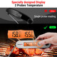 Temppro Tp610 Rechargeable Instant Read Meat Thermometer With Foldable Probe and Wired