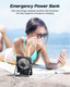 Otlonpe Desk Fan Battery Operated, 4000Mah Portable Fan Rechargeable Personal Fan Small Table Fan With 180° Tilt Power Bank