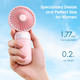 Mini Handheld Fan, Portable Fan Battery Operated, Small Personal Fan Usb Rechargeable, 3 Speed Adjustable Hand Fan With Mirror