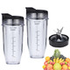 Bubosper Blender Cups And 7 Fins Blade For Ninja Nutri Bn401 Bn400 24Oz 2Pcs