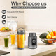 Foboko Blade Cover And Vessel Cap For Ninja Blast Portable Blender Bc100 Grey