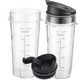 Qilantek Ninja Blender Cups With ToGo Lids Blender Cups Parts Compatible 16Oz