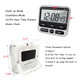 Mlwshr Digital Dual Kitchen Timer With Strong Magnet24Hour Countdown and StopwatchLoud Alarm12/24