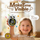 Mayroxe Grey BigEyed Owl Visual Timer For KidsClassroom Timer Time Out TimerUp Grey
