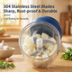Hekisace Electric Garlic Chopper Mini Portable Veggie Chopper Usb Charging 350Ml Blue