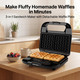 Keinve 3In1 Sandwich Maker Waffle Maker And Panini Press Grill Electric Breakfast 800W Black