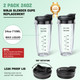 Guanqiao 2Pack Blender Cups: For Ninja With Sip/Seal Lid Cleaning Brush 24Oz 24Pcs