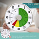 Lavigo Kitchen Timer Countdown Visual Analog Timer Quiet Counting Low Loud And 7.5 Inches Green