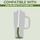Vekclit Straw For Ninja Blendboss Personal Smoothie Blender Tumbler Reusable Straws 2 Pcs