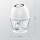 Bsjymjiaju Portable Electric Garlic Chopper Large Volume Cordless Mini Food Processor With 450Ml Stainless Steel