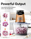 Mooye Food Processors Electric Food Chopper With Meat Grinder and Vegetable Chopper 8Cup 3 Sets
