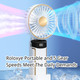 Portable Fan Handheld Fan, 6000Mah 180° Foldable MultiFunction Fan, 5 Speeds, Digital Display, Ultra Quite, Up To 16H Long Use
