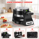 Novalife Waffle Maker Belgian Waffle Maker Double Waffle Iron 180 1400W Stainless Steel