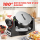 Novalife Waffle Maker Belgian Waffle Maker Double Waffle Iron 180 1400W Stainless Steel