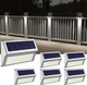 Roshwey Solar Lights Outdoor 6 Pack 30 Led Deck Lights Solar Powered Waterproof Outside Stair Lights Fence Post Lamp Outdoor