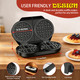 Novalife Double Waffle Maker 6.5 Belgian Waffle Maker With 2 Independent Adjustable 1200W Stainless Steel